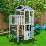 Complex Casă de joacă din lemn cu vedere la pădure pentru copii pe 2 niveluri Kidkraft - Complex cu Etaj si Tobogan Wood-land de exterior in gardina Complex Casă de joacă din lemn cu vedere la pădure pentru copii pe 2 niveluri Kidkraft - Complex cu Etaj si Tobogan Wood-land de exterior in gardina